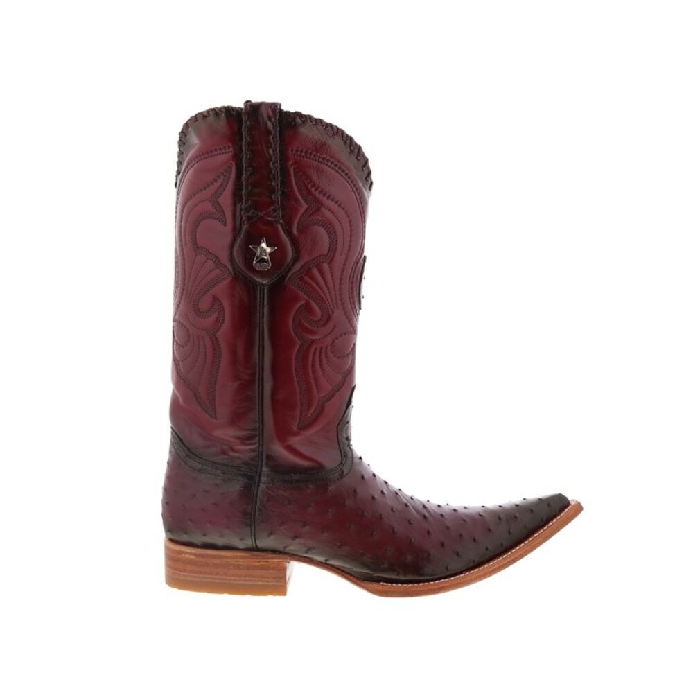 Los Altos Mens Ostrich Boots XXX-Toe Burgundy Boots (NWT)